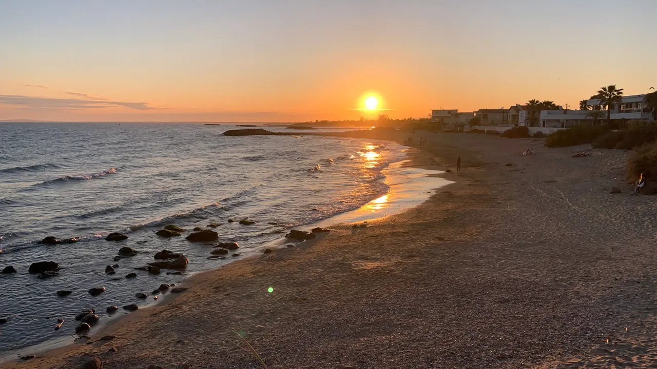 Coucher de soleil sur la plage du Cap d'Agde